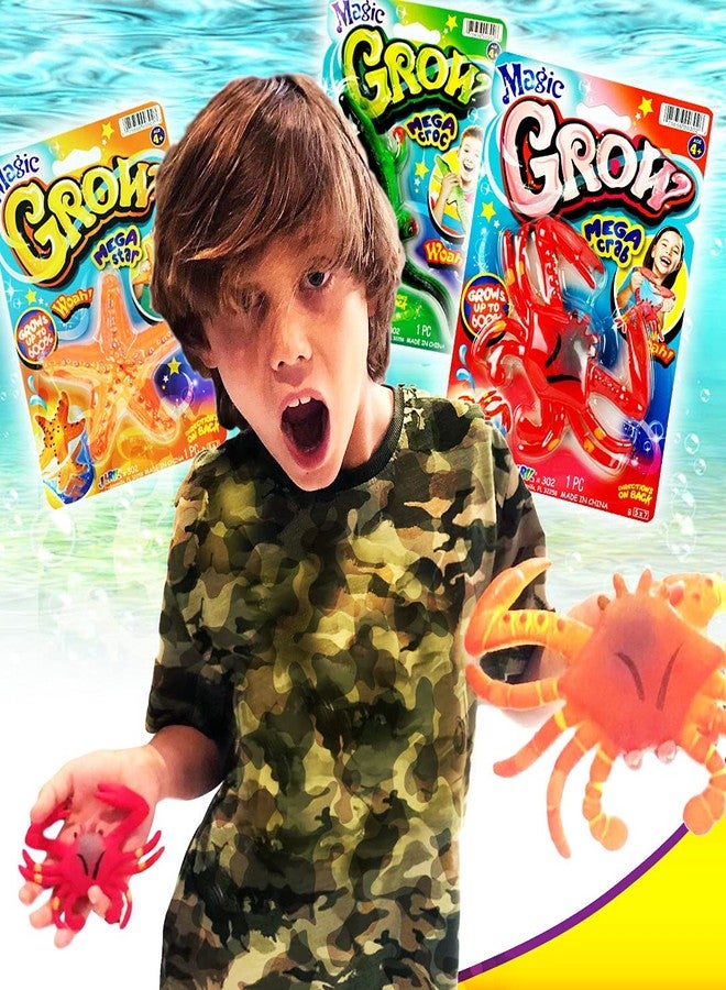JA-RU Magic Grow Ocean Themed Water Animals (6 Packs Assorted) Beach Life Theme Toys | Bulk Expanding Bath and Pool Toys for Kids & Adults. Sea Creatures Party Toys and Goodie Bags. 302-6p - Image 2